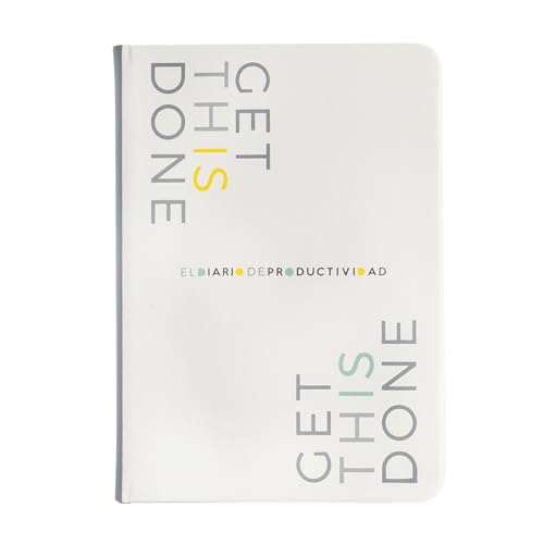 El Diario de Productividad | Planificador mensual, semanal y diario para cumplir tus metas. 6 meses completos con día por página, sin fechas, tamaño A5. Tapa dura en cuero vegano. Agendas elegantes