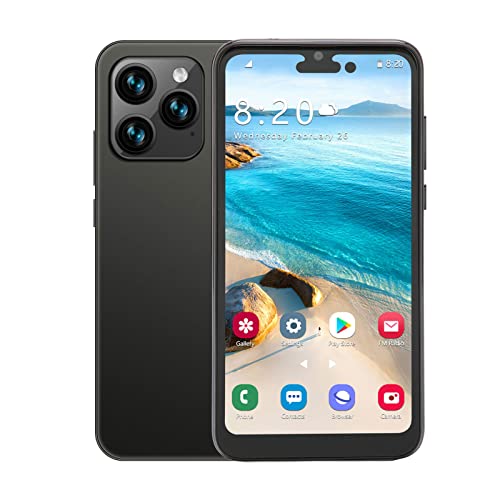 Elprico 4G Móviles, 6,1'' Teléfono Inteligente Desbloqueado, Sim Dual, 3 GB RAM + 64 GB ROM, 8 MP + 16 MP Cámara, Batería de 4000 mAh, Teléfonos Móviles Desbloqueados Baratos para Android 11 (Negro)