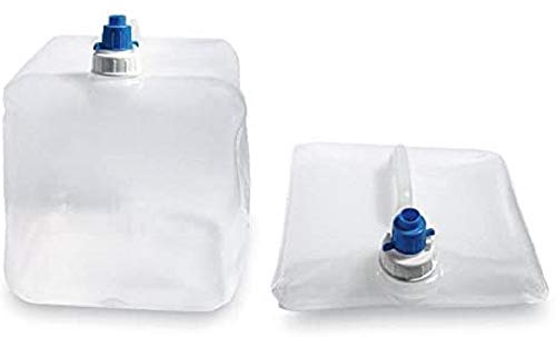Enders Bidon agua 15 litros con grifo - Deposito agua de vaciado plegable y con tubo de salida - contenedor agua con asa de transporte masiva #7599