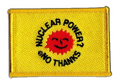 Energía nuclear no gracias bandera parche