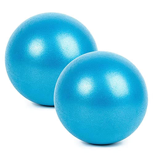 ERYUE Bola de Yoga de 25 cm 2 Piezas Bola de Estabilidad Gruesa Anti-explosión Mini Bola física de Pilates Barre,Pequeña Bola de Barra