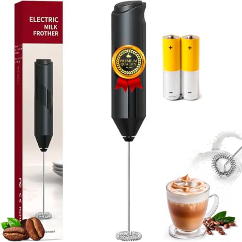 Espumador de Leche Eléctrico, Funciona con dos Pilas AA (incluidas), Batidora Leche Espuma Manual hecho de Acero Inoxidable, Mini Batidora Portátil, Milk Frother ideal para café Espumador de Leche Eléctrico, Funciona con dos Pilas AA (incluidas), Batidora Leche Espuma Manual hecho de Acero Inoxidable, Mini Batidora Portátil, Milk Frother ideal para café