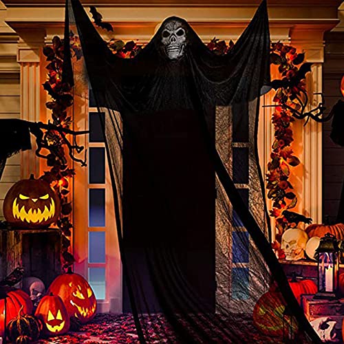 Esqueleto Colgante para Halloween,Decorado de Fiestas Accesorio Cráneo Fantasma Suministros para Fondo Exterior para Interiores