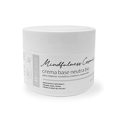 Essenciales - Crema Base Neutra Bio de Mindfulness Cosmetics 300 ml | Con Aceites de Almendra, Pepita de Uva y Coco Ecológicos