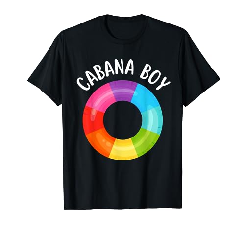 Fiesta flotante en la piscina Cabana Boy Rainbow Life Pool Boy Pride Camiseta