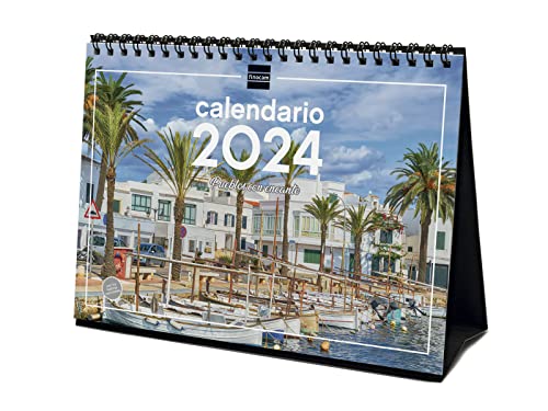 Finocam - Calendario 2024 Imágenes de Sobremesa para Escribir Enero 2024 - Diciembre 2024 (12 meses) Pueblos con encanto Español