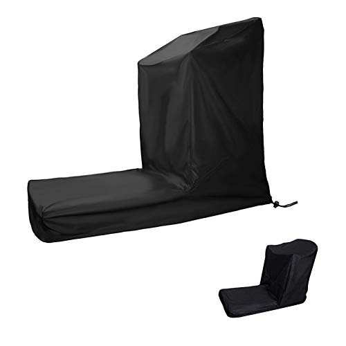 Flymer Cubierta impermeable para cinta de correr para el hogar, no plegable, cubierta al aire libre con cremallera y cordón, color negro, 206 x 94 x 170 cm