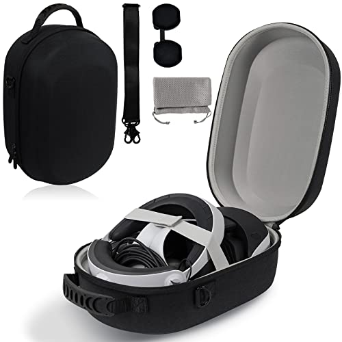 Funda de Transporte para PS VR2 Estuche, Bolsa de Viaje para PSVR2 con Protector de Lente y Ajustable Correa, Prueba de Golpes y Impermeable, EVA Case Bolsa VR Accesorios