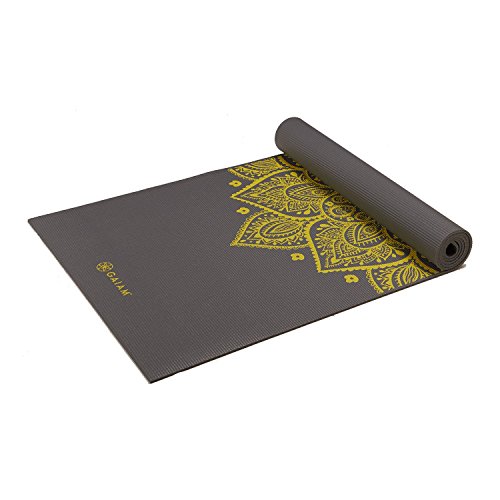 Gaiam Yoga Mat Citron Sundial, Unisex, 68-Inch x 24-Inch x 5mm