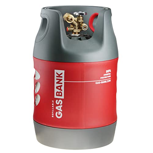 GasBank DUO 7,5 kg - Botella de gas GLP con válvula de limitación de llenado múltiple hasta 80 % (OPD). Barbacoa, camping, caravana, acero inoxidable GasBank DUO 7,5 kg - Botella de gas GLP con válvula de limitación de llenado múltiple hasta 80 % (OPD). Barbacoa, camping, caravana, acero inoxidable