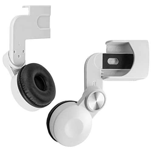 Geekria 1 par de protectores de oídos, sonido mejorado compatible con auriculares Meta Quest 2 VR, colector de sonido, extensión de auriculares, accesorios para juegos (blanco)