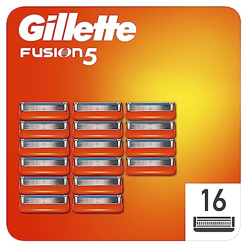 Gillette Fusion 5 Cuchillas de Afeitar Hombre, Paquete de 16 Cuchillas de Recambio (el embalaje puede variar)