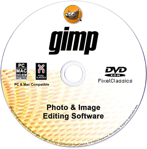 GIMP Editor de Fotos 2024: Software de edición de imágenes Premium y profesional en CD compatible con Windows 11, 10, 8, 7, Vista, XP, macOS y Mac OS X. Licencia de por vida, sin suscripción mensual