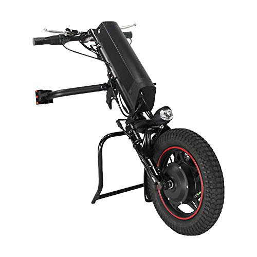 GMtes Silla de Ruedas eléctrica del Tractor Triciclo Handbike Bricolaje eléctricos de la conversión de Ruedas Kits de activación del Cabezal para Personas de Movilidad Reducida Coche,10.4Ah