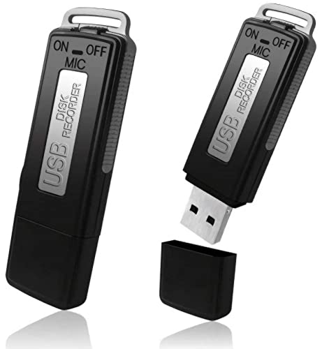 Grabadora de Voz Digital USB | Mini Grabadora de Voz Portátil 8 GB | Grabador de Audio Ideal para Reuniones, Entrevistas, Conferencias. | Grabadora Espía con Memoria para Varias Horas de Grabación