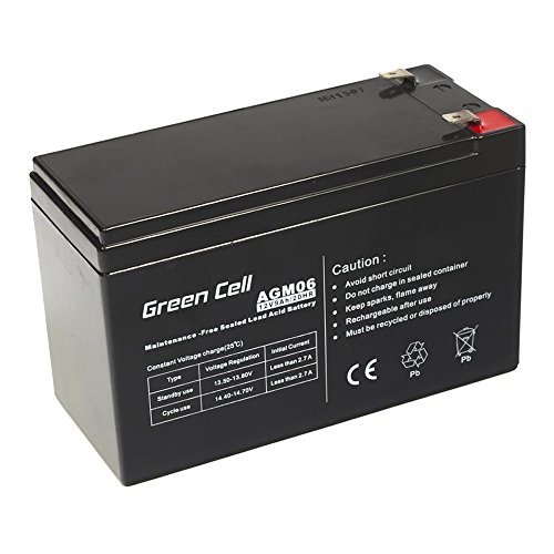 Green Cell Recambio de Batería Gel AGM 12V 9Ah VRLA Rechargeable Pila Sellada de Plomo ácido batería sin Mantenimiento Batería de Reemplazo para Impresoras fiscales Echosondas UPS SAI