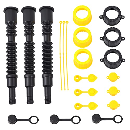 GRIRIW 3 Juegos Boquilla Del Tanque De Aceite Kit De Boquilla De Tanque De Combustible Tanque De Combustible Cambio De Piezas El Plastico Tanque De Almacenamiento Súper Largo