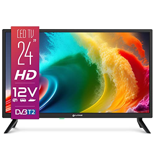 Grunkel - Televisor LED de 24 Pulgadas HD - LED-24 IV2 - Ready Alta definición con TDT Alta definición T2 - Modo Hotel con 3 HDMI y 2 USB - Peso 2,37kg - Negro