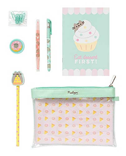 Grupo Erik Super set de papelería Pusheen Foodie Collection - Estuche escolar con material escolar / Pack material escolar - Kit material escolar