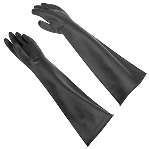 Guantes químicos de látex PPE de Goma Resistente Seguridad Industrial Trabajo Guantes Largos de protección Guantes, 22 "Guantes para Trabajo Pesado, Resistentes a ácidos Fuertes, 1 par