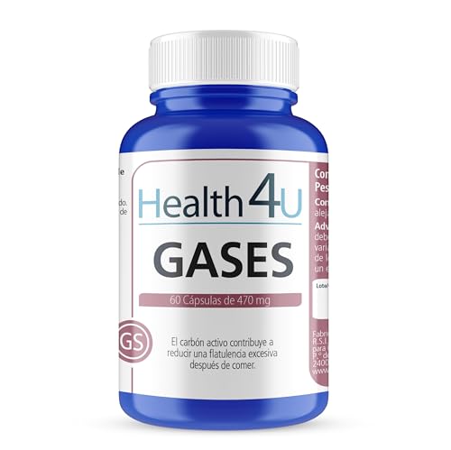 H4U Gases 60 cápsulas - Suplementos para exceso de gases e hinchazón