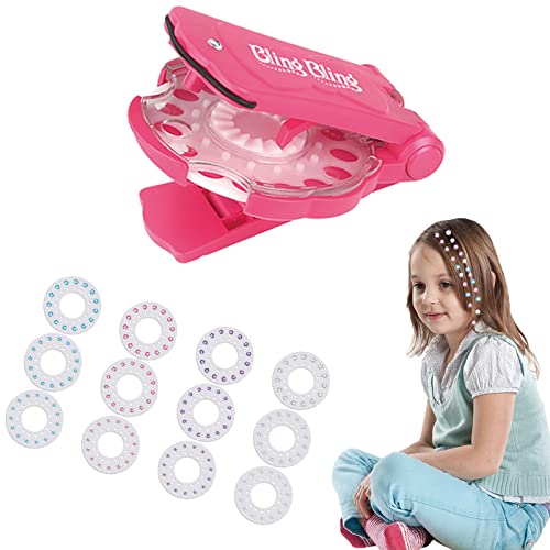 Hair Bedazzler Kit, Kit de Mechero para el Cabello con 180 Gemas para el Cabello,Máquina de Diamantes, juguetes joyería diamante para cabellozapatos