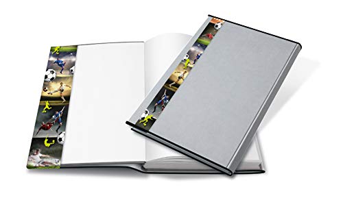 HERMA libro sobre/ – Fundas para libros con diseño de fútbol, plástico transparente, 1 pieza 270 x 540 mm