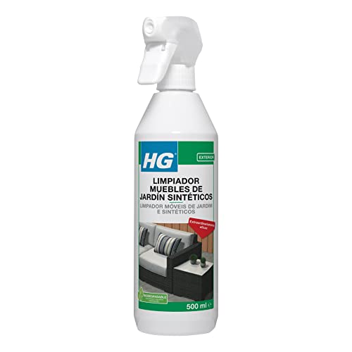 HG Limpiador Especial para Muebles de Jardín, Elimina la Suciedad del Mobiliario de Exteriores, Spray Antimanchas - 0.5L