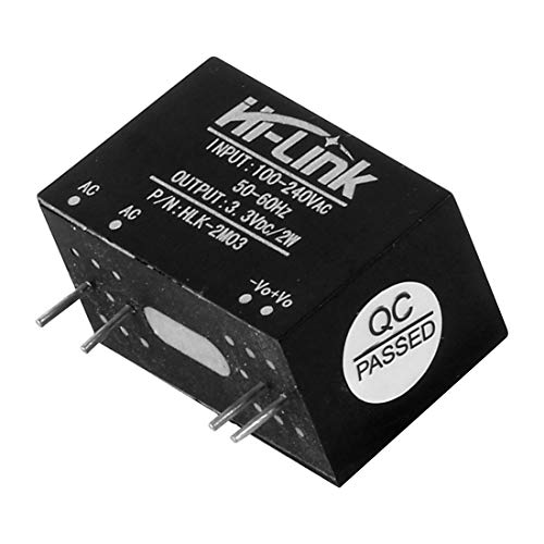 HI-Link HLK-2M03 Módulo de fuente de alimentación AC-DC 220 V a 3.3 V 600 mA convertidor de interruptor inteligente aislado para el hogar (2 piezas)