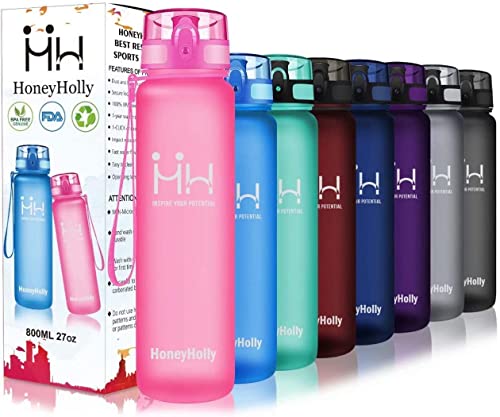 HoneyHolly Botella de Agua Deportes 1500ml Sin Bpa & Apertura con un Solo botón Reutilizable Filtro Botella Gimnasio Tritan Plástico para Niños, Sport, Gimnasio, Trekking