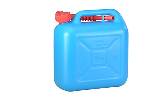 Hünersdorff Bidón para carburante STANDARD 10 L, PEAD Azul, con homologación UN, accesorios rojos