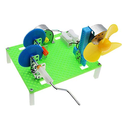 Hztyyier Generador de energía con manivela ABS Generadores de Juguete Kit de Ciencia Bombilla Kits de experimentos de Ciencia para niños de 8 años en adelante