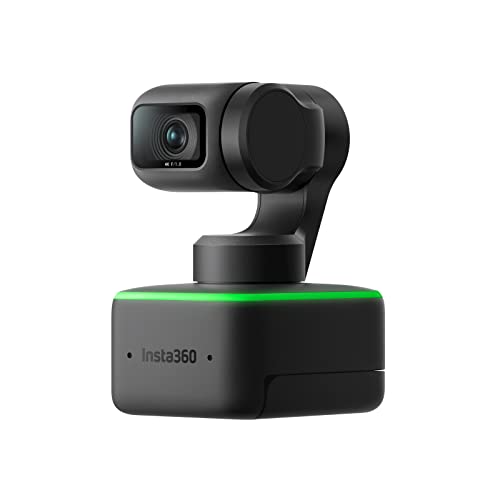 Insta360 Link - Webcam PTZ 4K con Sensor de 1/2", Seguimiento con IA, Control por Gestos, HDR, micrófonos con cancelación de Ruido, Modos especializados, Webcam para Ordenador portátil