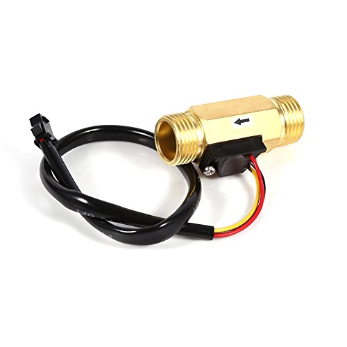 Interruptor de flujo de agua - 1Pc Nuevo G1/2"Cobre Efecto Hall Sensor de flujo de agua líquida Interruptor Medidor de caudal 1-30L/min Alta calidad