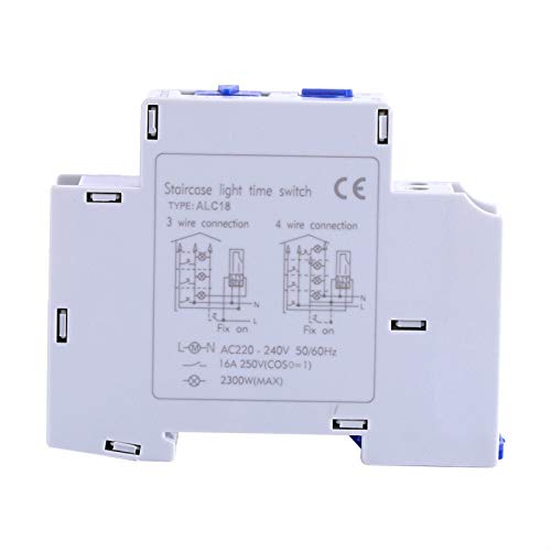 Interruptor Temporizador,Temporizador Programable,Escalera Mecánica Interruptor Electrodomésticos Tiempo del Relé Electrónico Interruptor Tiempo del Corredor Luz de Escalera Interruptor AC 220-240 V