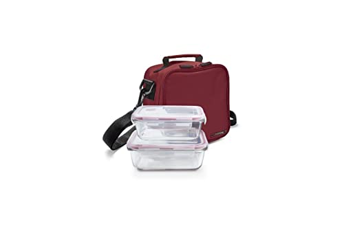 IRIS Bolsa Lunchbag Classic Roja 2 Hermeticos Cristal, 0