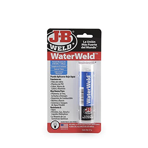 J-B Weld 8277SPA - Barrita Fuga de Líquidos - Bicomponente - Masilla - Resina - Epoxi - Hogar - Fontanería - Cisternas - Depósitos - Reparaciones - Múltiples superficies - 57gr