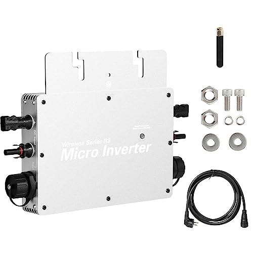 Jadeshay Microinversor 800 W, Inversor Fotovoltaico Micro Inversor Solar con Sistema de Monitoreo de Teléfono Móvil WiFi for Central Eléctrica de Balcón, WVC