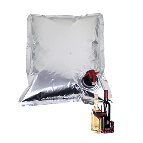 JIAHU Bolsas de repuesto para bolso de vino, bolsa de bebidas, dispensador de boquilla, bolsas de almacenamiento de agua, 2 litros, 3 paquetes de bolsa de vino