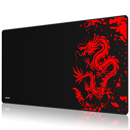 JIALONG Grande Alfombrilla de Ratón Ordenador XXL (900x400x3mm) Speed Gaming Mouse Pad con Superficie de Tela Suave, precisión y Velocidad mejoradas, diseñada para Videojuegos Gamers