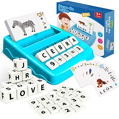 Jinxful Juego de Letras Educativo, Juguete Aprender a Leer Montessori Regalos Cumpleaños Niños Infantile 3-8 Años