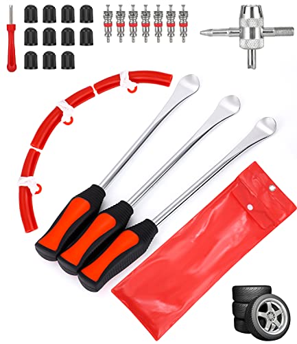 JOFLVA Neumáticos De Palanca De Neumáticos,Cuchara de neumáticos, Desmontadores De Neumático Kits, Palancas Neumaticos Moto, para Motocicleta Bicicleta Coche Cambio De Neumático De Eliminación.