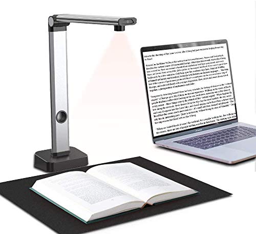 JOYUSING Escáner de Libros y Documentos Portátil HD de 14MP, capturar tamaño A3, OCR Inteligente en Varios Idiomas,Conversión a PDF/Word/TXT/Excel en Windows y PDF en Mac
