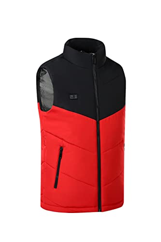 JQAM Chaleco térmico for Hombres/Mujeres, Chaleco térmico Lavable a máquina con 11 Zonas de Calentamiento for Acampar al Aire Libre, Patinaje sobre Hielo (Paquete de energía excluido)