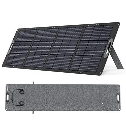 JustNow Panel solar plegable de 200W, cargador solar portátil, kit para generación de estación de energía, camping al aire libre y jardín, balcón, caravana