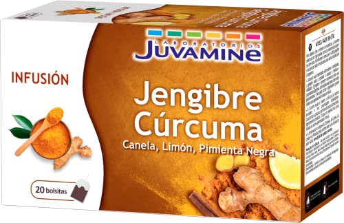 JUVAMINE - Infusión Jengibre Cúrcuma - 20 Bolsitas