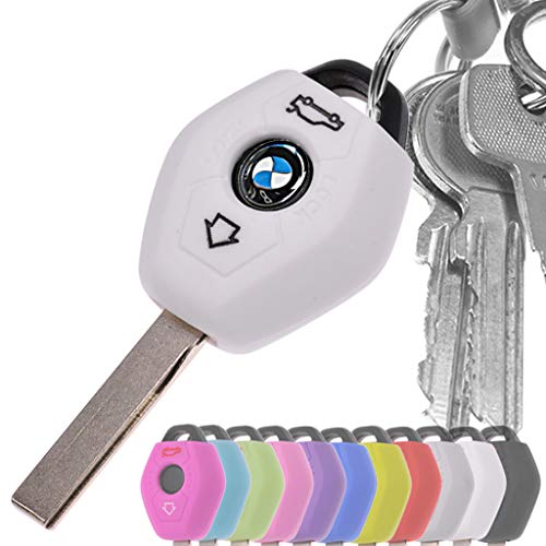 Key Soft Case Cover Cubierta del Coche Cubierta Protectora de Silicona Blanca para BMW E46 E83 E52 E85 E86 E39 E61 E60 E53