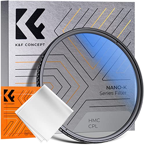 K&F Concept Nano-K Filtro Polarizador Circular CPL de Vidrio óptico con Revestimiento Nano para Objetivo 49mm