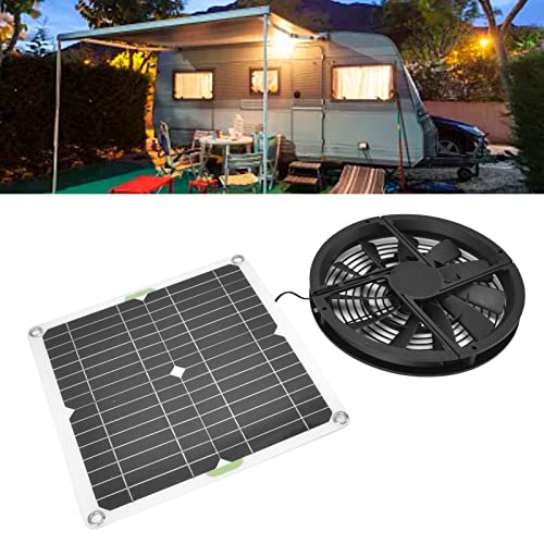 Kit de Ventilador Solar de 100 W, Potente Ventilador Solar Y Aire Acondicionado Solar para Exteriores, Ventilador de Escape Solar Compacto Y Ventilador de Gallinero para Invernaderos