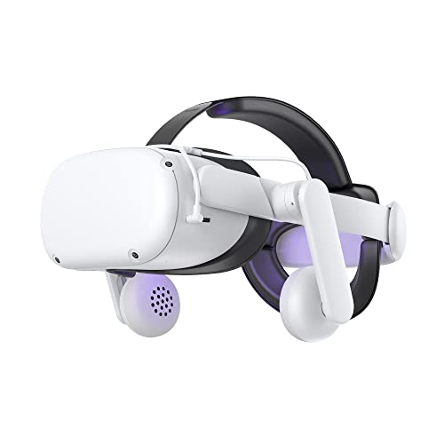KIWI design Correa de Audio Compatible con Accesorios Quest 2, Correa para la Cabeza con Auriculares para Efectos de Sonido Mejorados y Comodidad en VR